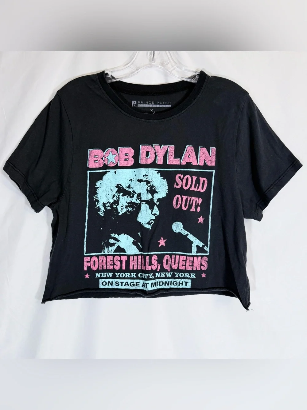 Prince Peter Collection Bob Dylan Forest Hill Graphic Cropped Tee Size Medium